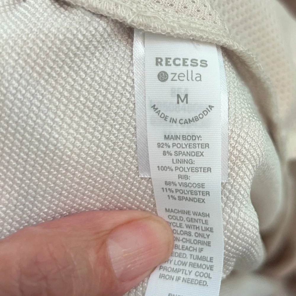 Recess Pickleball X Zella Volley High Waist Pants M Grey Moonbeam Elastic Waist - Picture 10 of 10